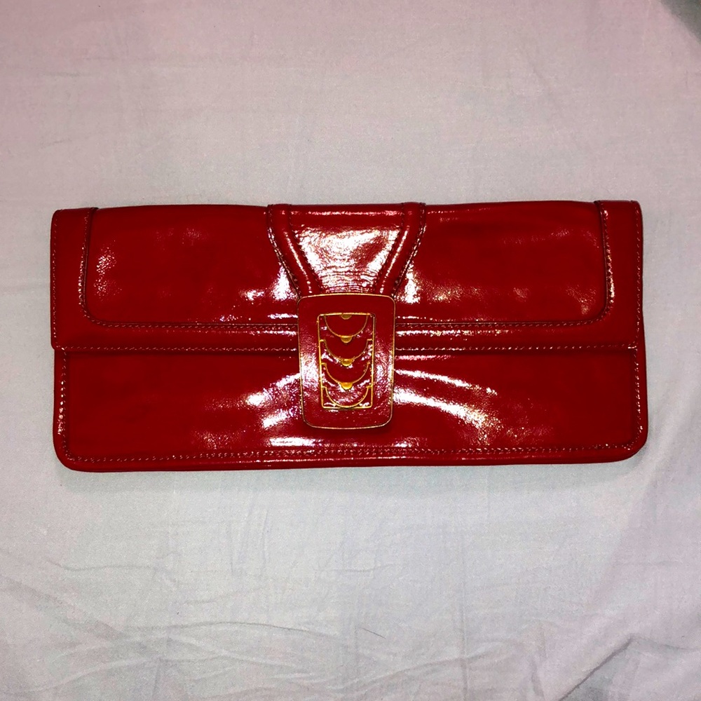 Cole Haan Red Leather Clutch